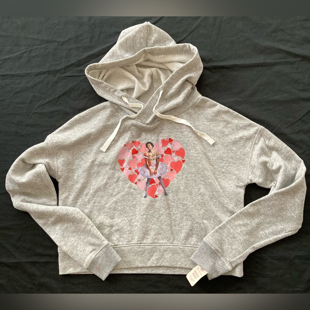 “Harry Styles” Gray Crop Hoodie -Love Tutu - One Direction - Size Small NWT